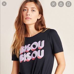 Anthropologie Bisou Bisou Graphic Tee